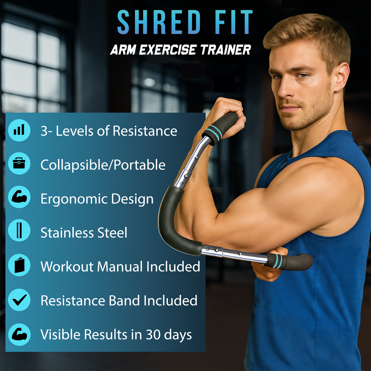 Twister Arm Trainer – Adjustable Forearm Strengthener – 40-90 lbs